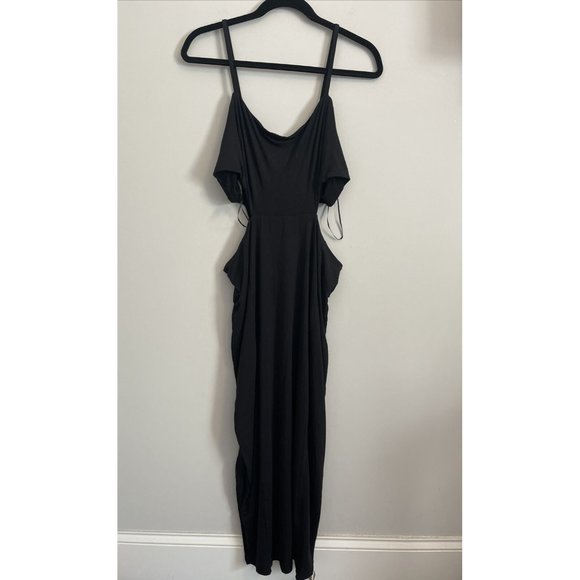 Good American Cutout Bodycon Midi Dress Black Women’s Size 5/2XL  NWT - Picture 7 of 11